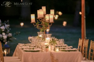 romantic candlelit table